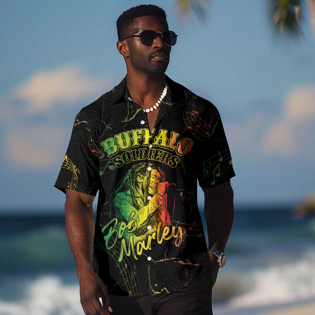 Reggae King Buffalo Soldier Hawaiian Shirt Honoring The Legend