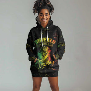 Reggae King Buffalo Soldier Hoodie Dress Honoring The Legend