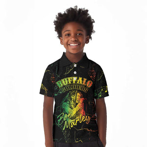 Reggae King Buffalo Soldier Kid Polo Shirt Honoring The Legend