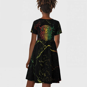 Reggae King Buffalo Soldier Kid Short Sleeve Dress Honoring The Legend