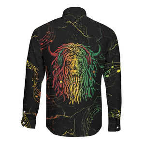 Reggae King Buffalo Soldier Long Sleeve Button Shirt Honoring The Legend