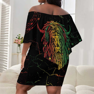 Reggae King Buffalo Soldier Off Shoulder Short Dress Honoring The Legend