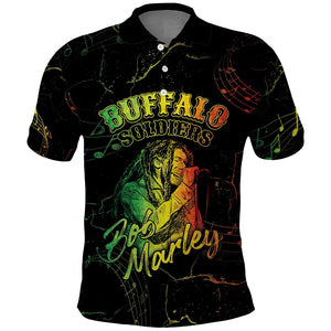 Reggae King Buffalo Soldier Polo Shirt Honoring The Legend