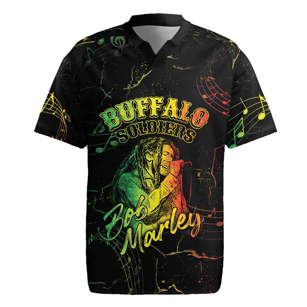 Reggae King Buffalo Soldier Rugby Jersey Honoring The Legend