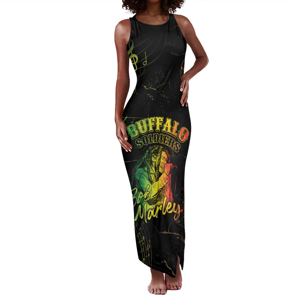 Reggae King Buffalo Soldier Tank Maxi Dress Honoring The Legend