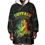 Reggae King Buffalo Soldier Wearable Blanket Hoodie Honoring The Legend