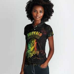 Reggae King Buffalo Soldier Women Polo Shirt Honoring The Legend