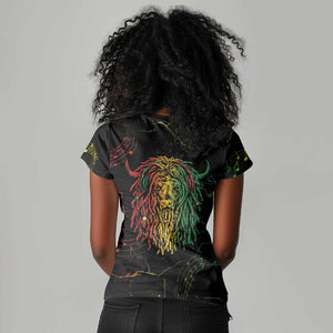 Reggae King Buffalo Soldier Women V-Neck T-Shirt Honoring The Legend