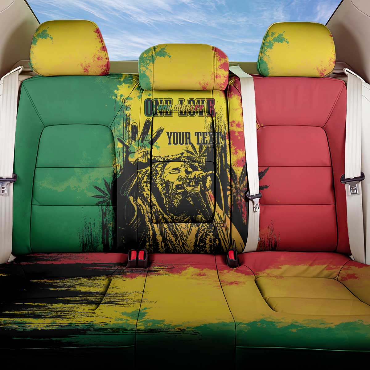 Legend Bob Personalized Back Car Seat Cover Reggae Grunge