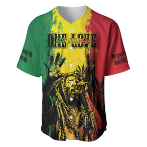 Legend Bob Personalized Baseball Jersey Reggae Grunge