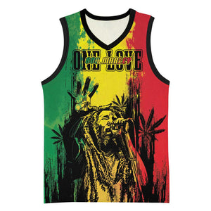 Legend Bob Personalized Basketball Jersey Reggae Grunge LT7