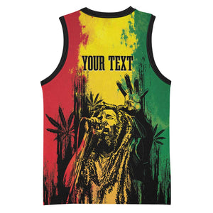 Legend Bob Personalized Basketball Jersey Reggae Grunge LT7