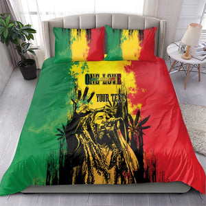 Legend Bob Personalized Bedding Set Reggae Grunge