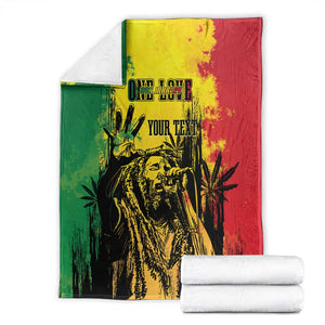 Legend Bob Personalized Blanket Reggae Grunge