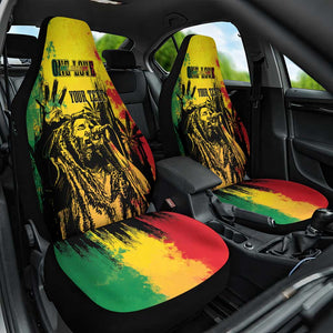 Legend Bob Personalized Car Seat Cover Reggae Grunge