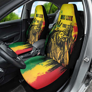 Legend Bob Personalized Car Seat Cover Reggae Grunge