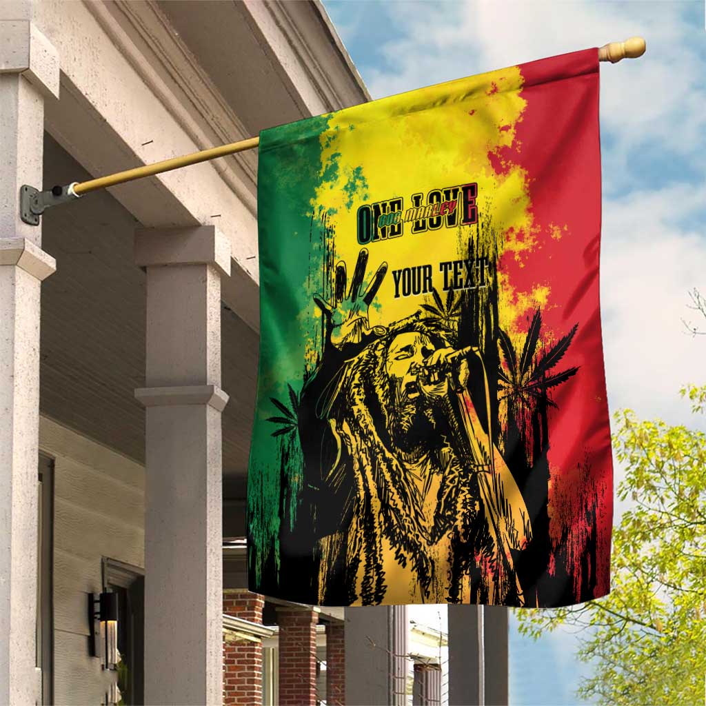 Legend Bob Personalized Garden Flag Reggae Grunge