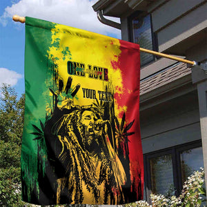 Legend Bob Personalized Garden Flag Reggae Grunge