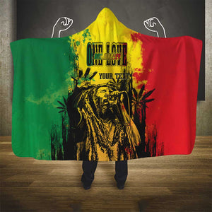 Legend Bob Personalized Hooded Blanket Reggae Grunge