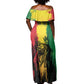 Legend Bob Personalized Off Shoulder Maxi Dress Reggae Grunge