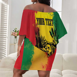 Legend Bob Personalized Off Shoulder Short Dress Reggae Grunge LT7