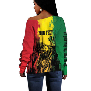 Legend Bob Personalized Off Shoulder Sweater Reggae Grunge