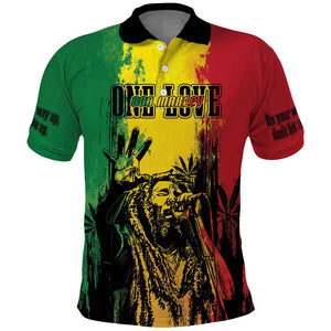 Legend Bob Personalized Polo Shirt Reggae Grunge