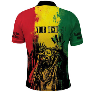 Legend Bob Personalized Polo Shirt Reggae Grunge