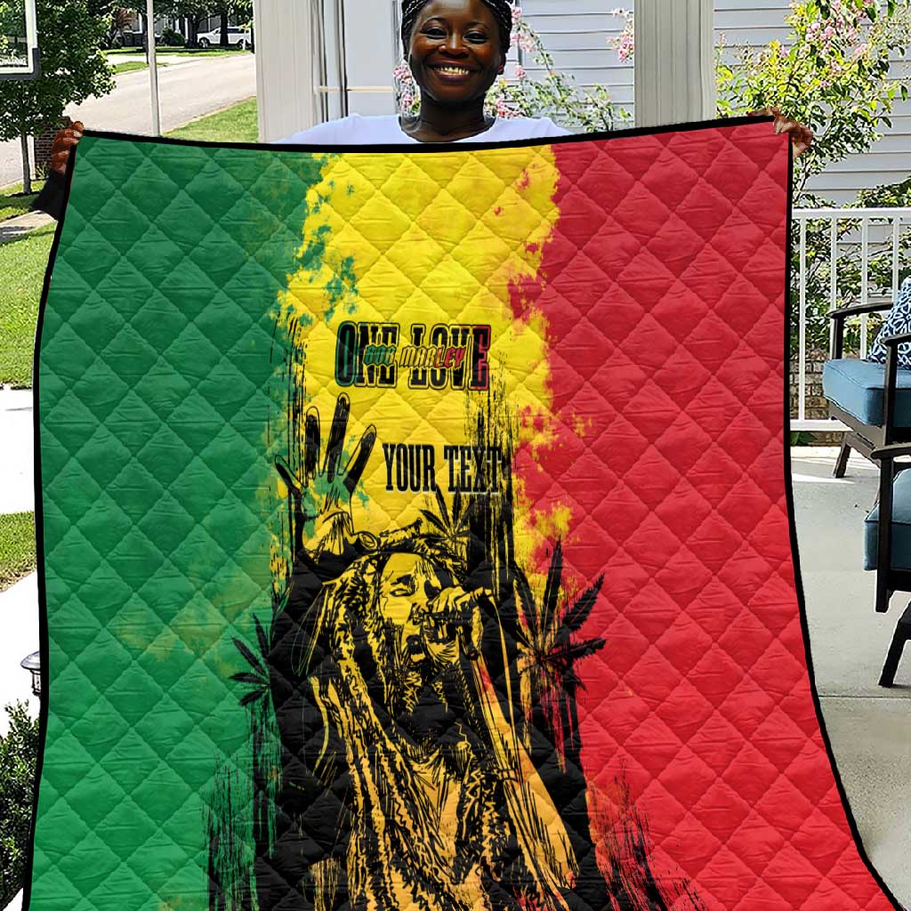 Legend Bob Personalized Quilt Reggae Grunge