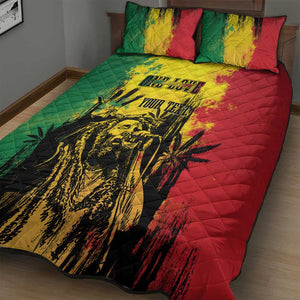 Legend Bob Personalized Quilt Bed Set Reggae Grunge