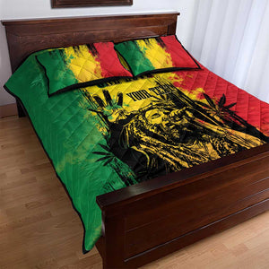 Legend Bob Personalized Quilt Bed Set Reggae Grunge