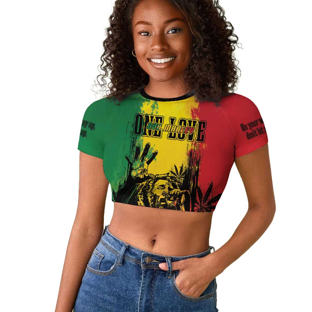 Legend Bob Personalized Raglan Cropped T shirt Reggae Grunge