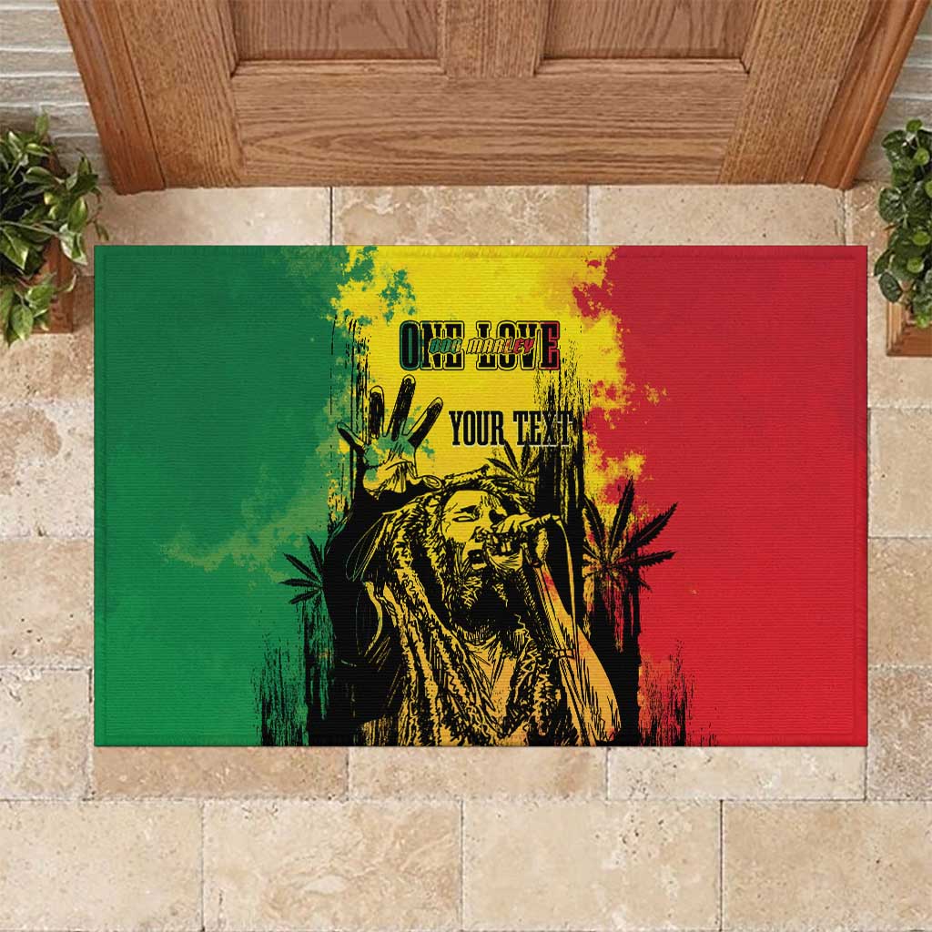 Legend Bob Personalized Rubber Doormat Reggae Grunge