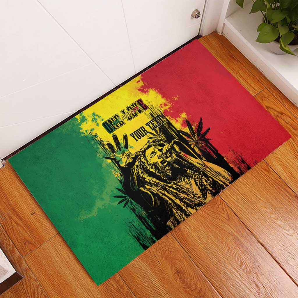 Legend Bob Personalized Rubber Doormat Reggae Grunge