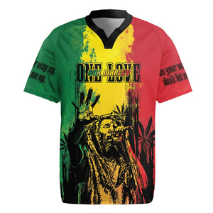 Legend Bob Personalized Rugby Jersey Reggae Grunge