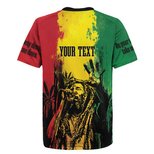 Legend Bob Personalized Rugby Jersey Reggae Grunge