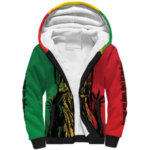 Legend Bob Personalized Sherpa Hoodie Reggae Grunge