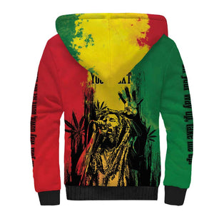 Legend Bob Personalized Sherpa Hoodie Reggae Grunge