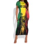 Legend Bob Personalized Short Sleeve Bodycon Dress Reggae Grunge LT7