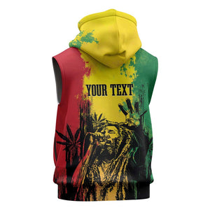 Legend Bob Personalized Sleeveless Hoodie Reggae Grunge - African Pride