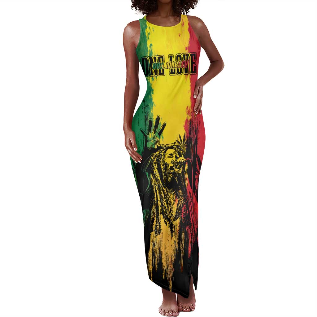 Legend Bob Personalized Tank Maxi Dress Reggae Grunge