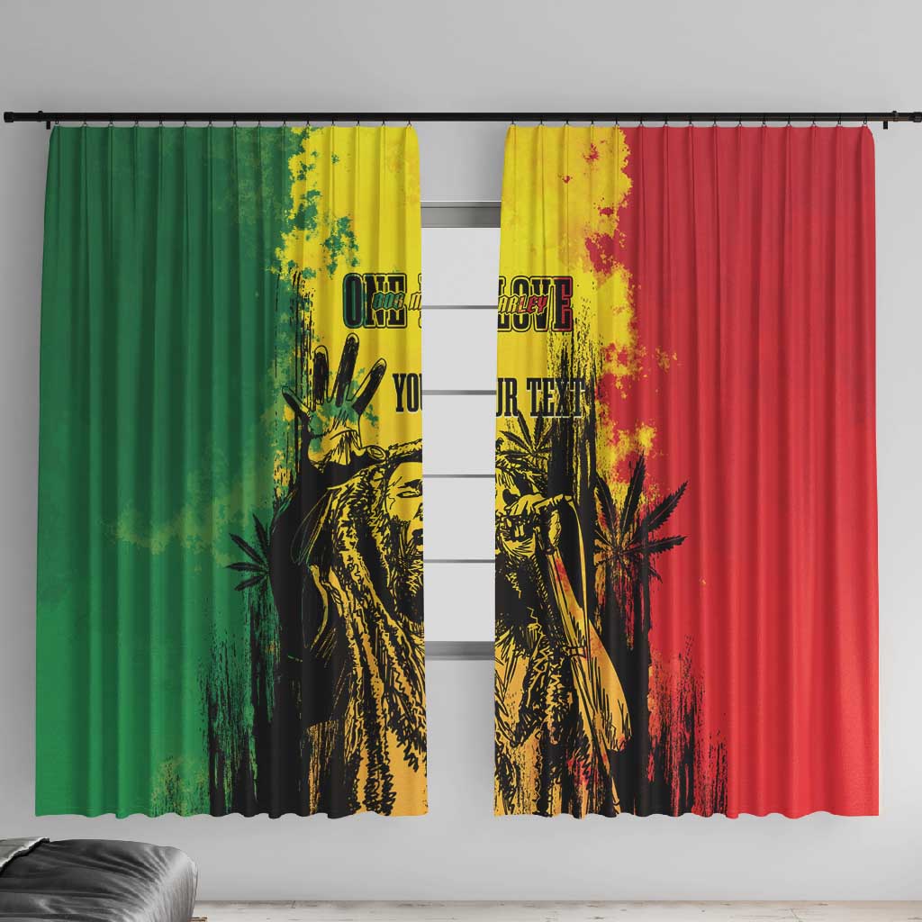 Legend Bob Personalized Window Curtain Reggae Grunge