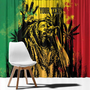 Legend Bob Personalized Window Curtain Reggae Grunge