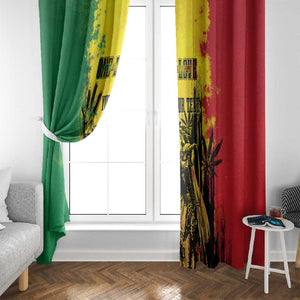 Legend Bob Personalized Window Curtain Reggae Grunge