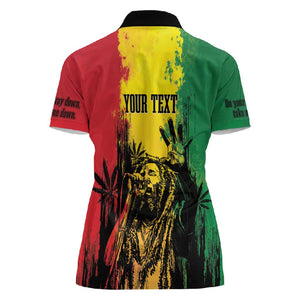 Legend Bob Personalized Women Polo Shirt Reggae Grunge