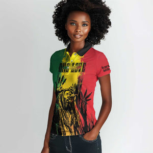 Legend Bob Personalized Women Polo Shirt Reggae Grunge