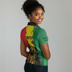 Legend Bob Personalized Women Polo Shirt Reggae Grunge