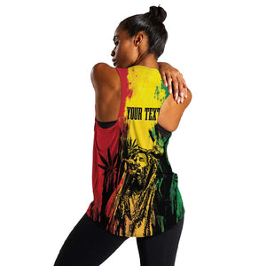 Legend Bob Personalized Women Racerback Tank Reggae Grunge