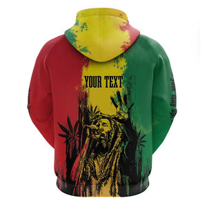 Legend Bob Personalized Zip Hoodie Reggae Grunge