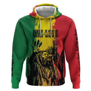 Legend Bob Personalized Zip Hoodie Reggae Grunge